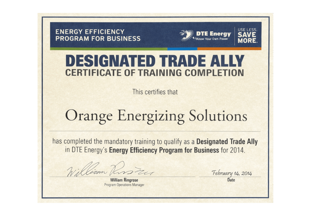 Designated Trade Ally Cert